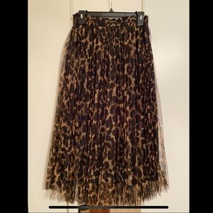 Cheetah Midi Skirt - Size Small